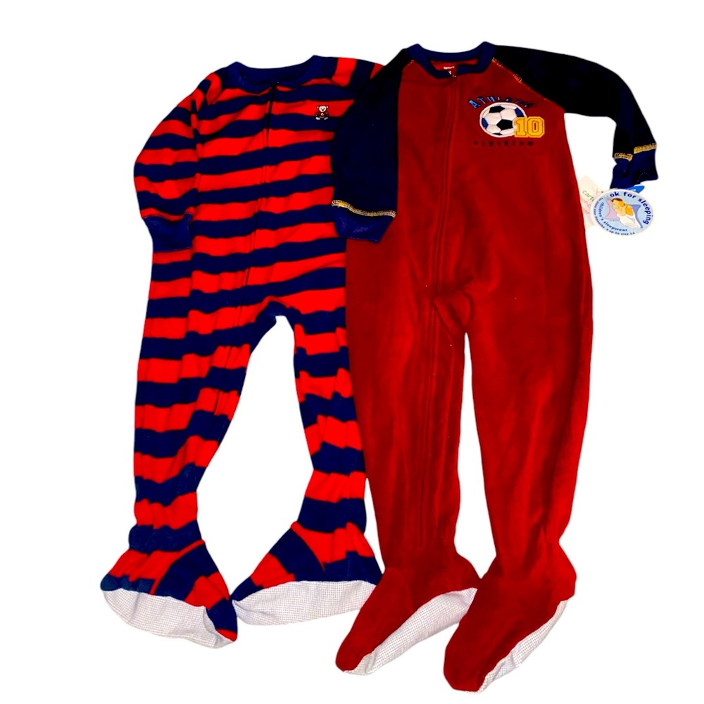 NWT Carter's Toddler Boy's bundle Footed Fleece pajamas size 2T